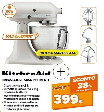 Kitchenaid impastatore 5ksm156hmemh