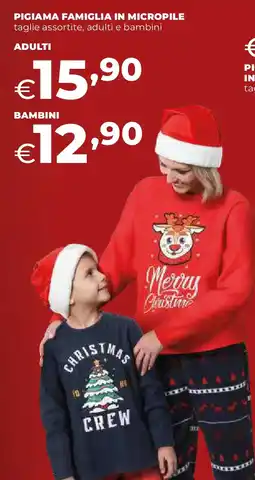 Ipercoop Pigiama famiglia in micropile offerta