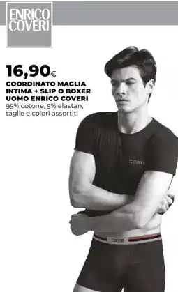 Ipercoop Enrico coveri coordinato maglia intima + slip o boxer uomo enrico coveri offerta