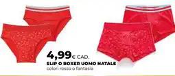 Ipercoop Slip o boxer uomo natale offerta