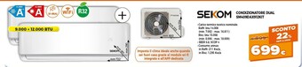 Expert Sekom condizionatore dual sm409dax912kit offerta