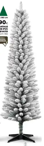 Extracoop Albero di natale artificiale in pvc slim effetto innevato offerta