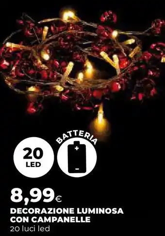 Extracoop Decorazione luminosa con campanelle offerta