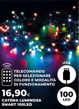 Extracoop Catena luminosa smart 100led offerta