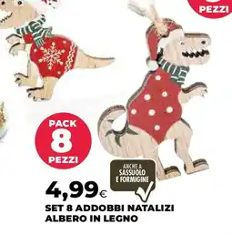 Extracoop Set 8 addobbi natalizi albero in legno offerta