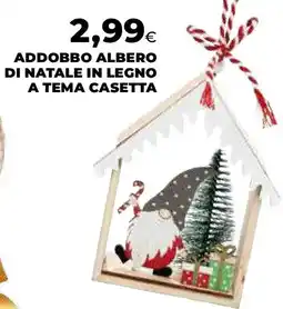 Extracoop Addobbo albero di natale in legno a tema casetta offerta
