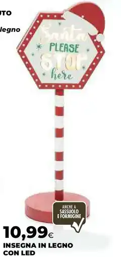 Extracoop Insegna in legno con led offerta