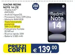 Esselunga XIAOMI REDMI NOTE 14 LTE offerta