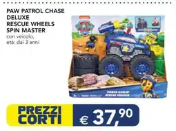 Esselunga PAW PATROL CHASE DELUXE RESCUE WHEELS SPIN MASTER offerta