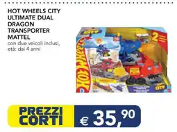 Esselunga HOT WHEELS CITY ULTIMATE DUAL DRAGON TRANSPORTER MATTEL offerta