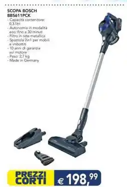 Esselunga SCOPA BOSCH BBS611PCK offerta