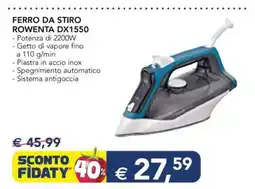 Esselunga Ferro da Stiro Rowenta DX1550 offerta