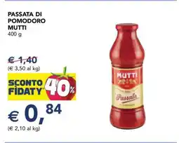 Esselunga PASSATA DI POMODORO MUTTI offerta