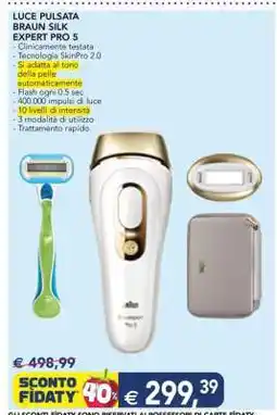 Esselunga LUCE PULSATA BRAUN SILK EXPERT PRO 5 offerta
