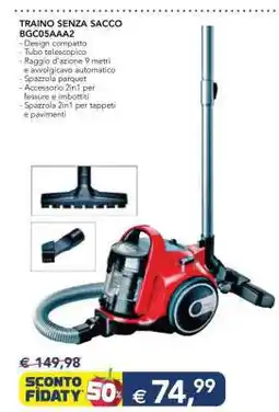 Esselunga TRAINO SENZA SACCO BGC05AAA2 offerta