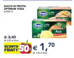 Esselunga SUCCO DI FRUTTA OPTIMUM YOGA offerta