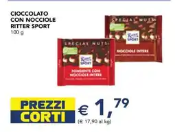 Esselunga CIOCCOLATO CON NOCCIOLE RITTER SPORT offerta