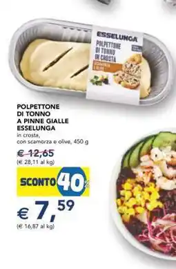 Esselunga POLPETTONE DI TONNO A PINNE GIALLE ESSELUNGA offerta