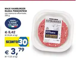 Esselunga MAXI HAMBURGER RAZZA PIEMONTESE offerta
