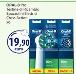 Acqua & Sapone ORAL-B Pro Testine di Ricambio Spazzolini Elettrici Cross Action x6 offerta