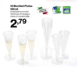 MD Discount 10 Bicchieri Flutes offerta
