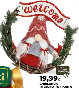 Extracoop Ghirlanda in legno per porta offerta