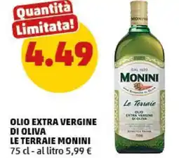 PENNY Olio extra vergine di oliva le terraie MONINI offerta