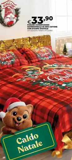 Extracoop Parure copripiumino matrimoniale in 100% cotone con stampa digitale offerta