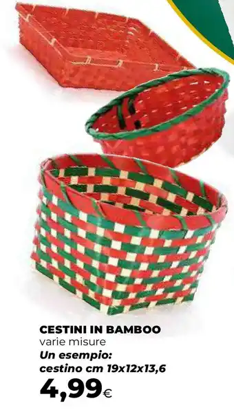 Extracoop Cestini in bamboo offerta