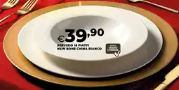 Extracoop Servizio 18 piatti new bone china bianco offerta