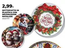 Extracoop Sottopiatto in plastica con decorazioni natalizie offerta