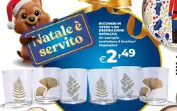 Extracoop Bicchieri in vetro con decorazione natalizia offerta