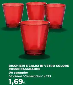 Extracoop Bicchieri e calici in vetro colore rosso pasabahce offerta