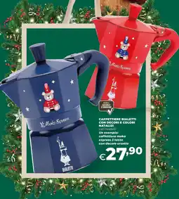 Extracoop Caffettiere bialetti con decori e colori natalizi offerta