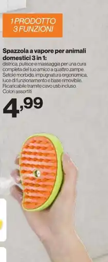 MD Discount Spazzola a vapore per animali domestici 3 in 1 offerta