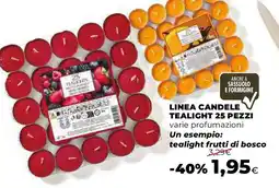 Extracoop Linea candele tealight 25 pezzi offerta