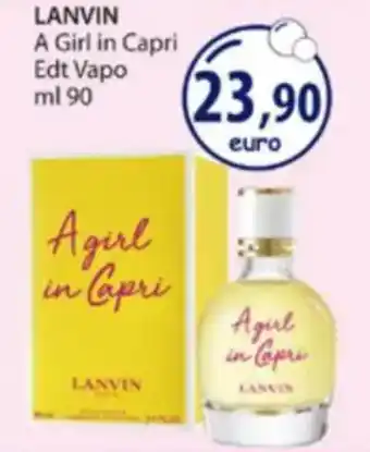 Acqua & Sapone LANVIN A Girl in Capri Edt Vapo offerta