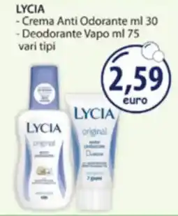 Acqua & Sapone LYCIA -Crema Anti Odorante -Deodorante Vapo offerta
