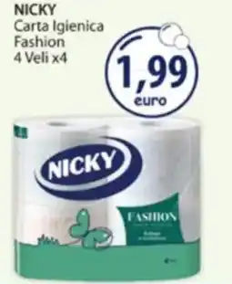 Acqua & Sapone NICKY Carta Igienica Fashion 4 Veli x4 offerta