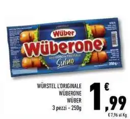 Conad Superstore Würstel l'originale wüberone WÜBER 3 pezzi offerta