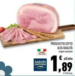 Conad Superstore Prosciutto cotto alta qualità offerta