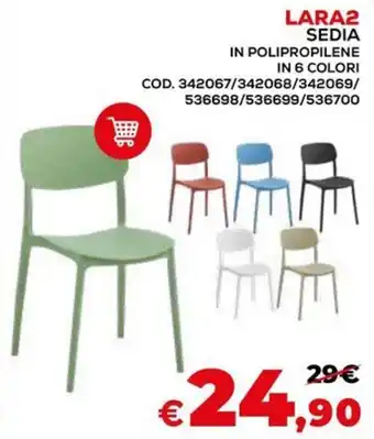 Conforama Lara2 sedia in polipropilene offerta