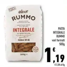 Conad Superstore Pasta integrale RUMMO offerta