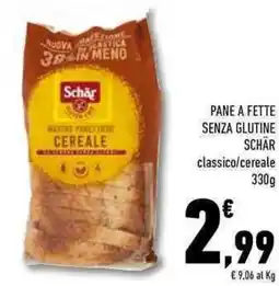 Conad Superstore Pane a fette senza glutine SCHÄR offerta