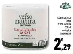 Conad Superstore Carta igienica maxi VERSO NATURA CONAD offerta
