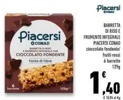 Conad Superstore Barretta di riso e frumento integrale PIACERSI CONAD offerta