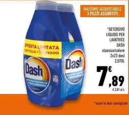 Conad Superstore Detersivo liquido per lavatrice DASH offerta