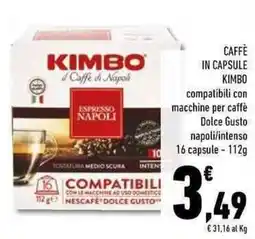 Conad Superstore Caffè in capsule KIMBO offerta