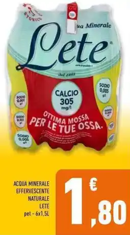 Conad Superstore Acqua minerale effervescente naturale LETE offerta