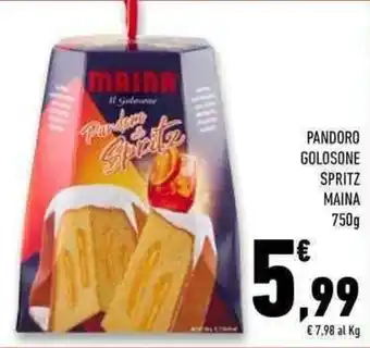 Conad Superstore Pandoro golosone spritz MAINA offerta